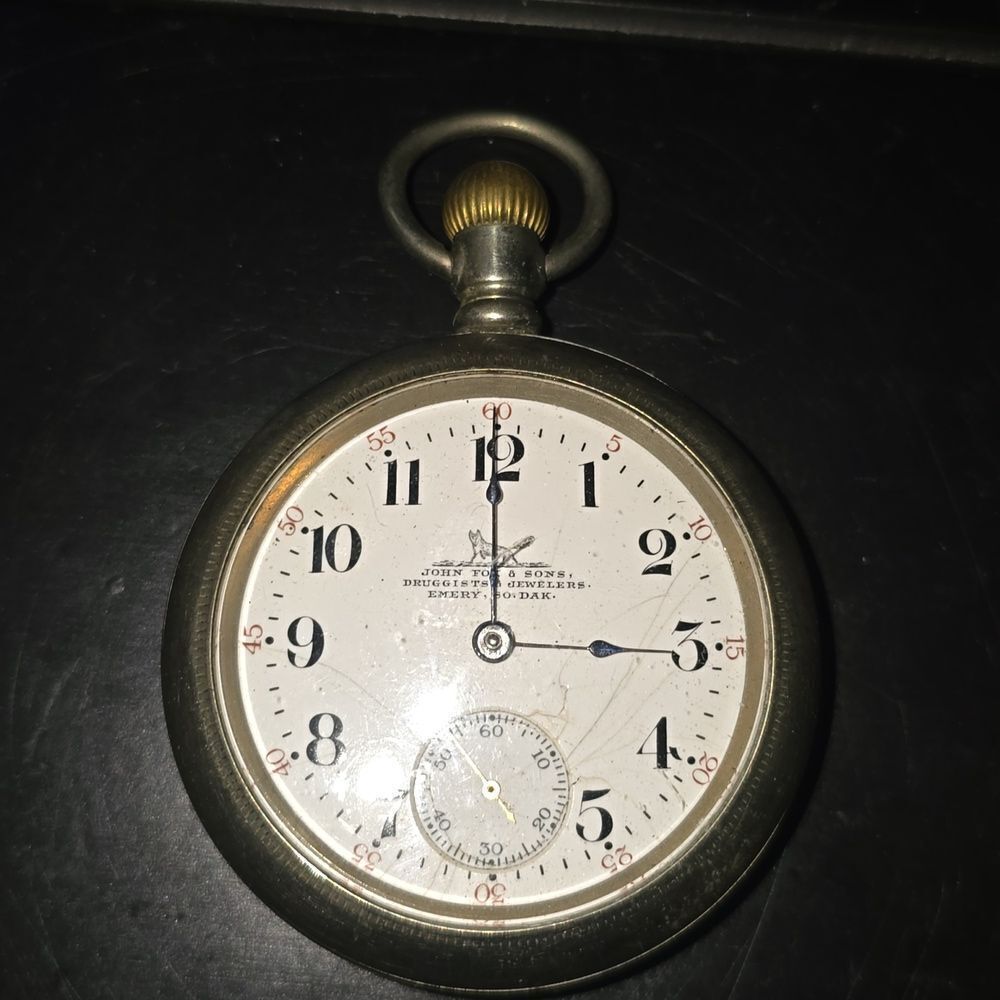 Emery So. Dak Vintage Men'sPocket Watch! 1920' or 30's